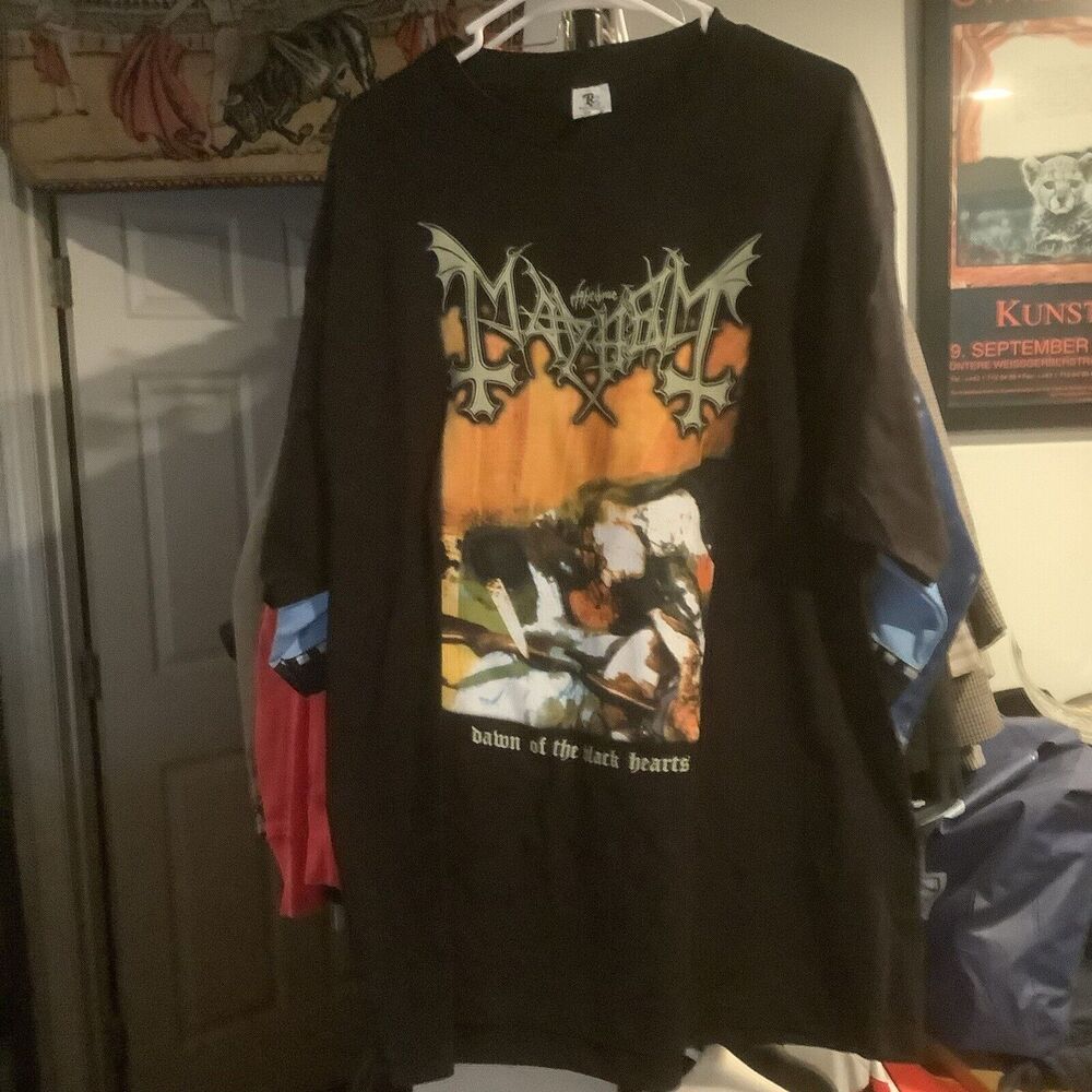 Boot Leg Band Metal Rock Tee T-shirt Size XXl Mayhem Dawn Of The Black Hearts